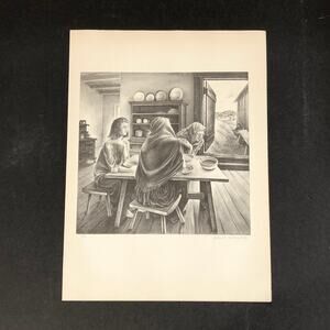 John De Martelly "Give Us This Day" 1930s Art Print Collection Sketch Vtg